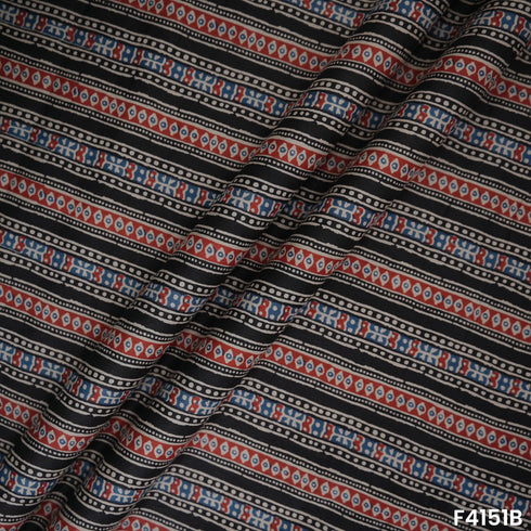 Ajrakh Cambric Cotton Fabric- F4151